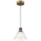 Access Lighting Port Nine Martini, Martini LED Pendant, Antique Brushed Brass Finish, Seeded Glass 63140LEDDLP-ABB/SDG - alternate 1